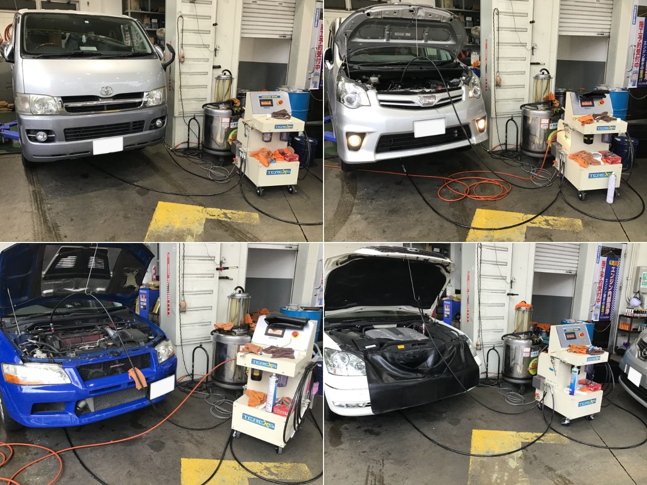 TOYOTA トヨタ 200系 ハイエース ガソリン車 エンジン内部洗浄(TEREXS)　本所SS 青木石油商事様（東京都墨田区）