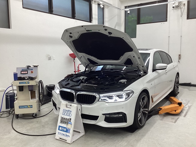 BMW 5シリーズ M G30 80,000㎞ 整備 TEREXS エンジン内部洗浄 オイル交換