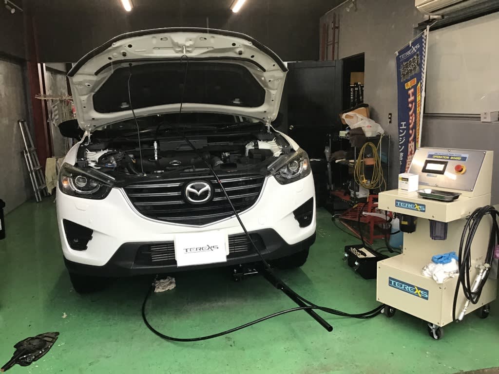 MAZDA マツダ CX5 整備 TEREXS エンジン内部洗浄 オイル交換