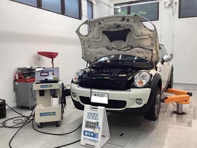 BMW MINI ミニクーパー COOPER S  整備 TEREXS エンジン内部洗浄 オイル交換