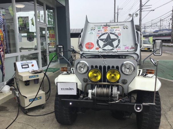 MITSUBISHI JEEP 三菱 ジープ J58 整備 TEREXS エンジン内部洗浄 オイル交換