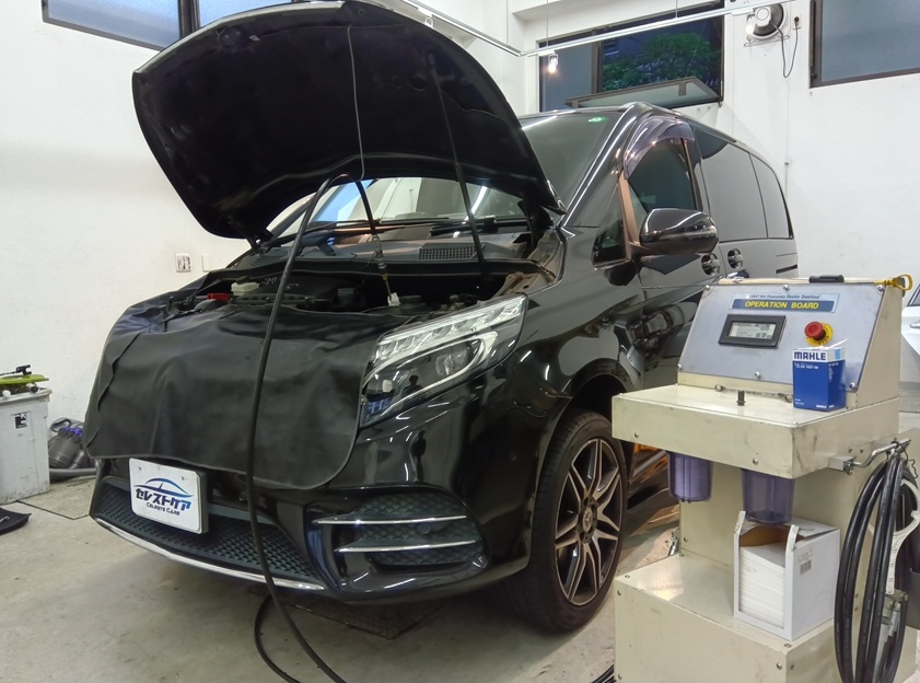 ベンツ V220d セレストケア エンジン内部洗浄