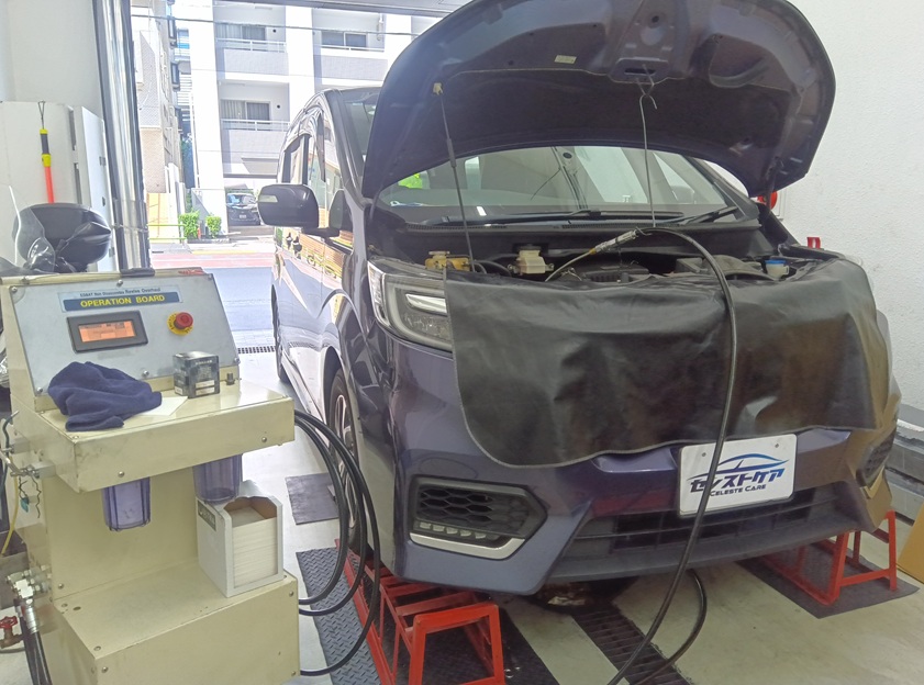 ホンダ ステップワゴン セレストケア エンジン内部洗浄 オイル交換