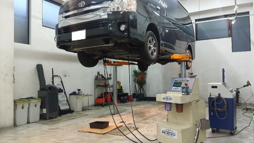 トヨタ ハイエース ディーゼル 1GD セレストケア エンジン内部洗浄 AT内部洗浄